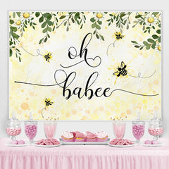 Lofaris Oh Babee Honey Sunflower Backdrop for Baby Shower