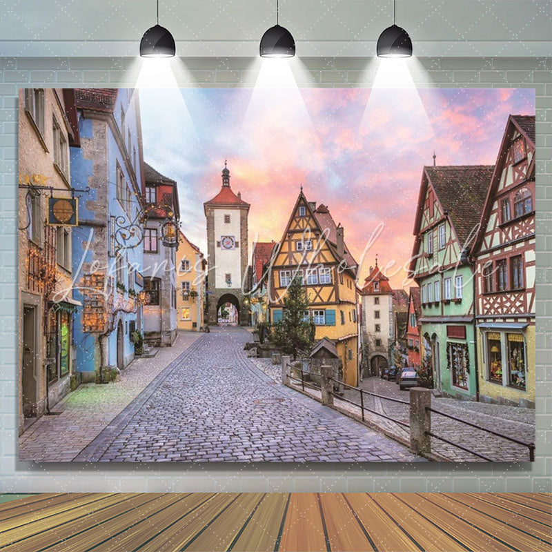 Lofaris Oktoberfest Bavarian Party German Town Street Holiday Backdrop