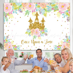 Lofaris Once Upon A Time Floral 1st Princess Birthday Backdrop