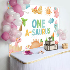 Lofaris One A Saurus Carton Dinosaur World Birthday Backdrop