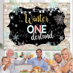 Lofaris One-derland Winter Snowflake Board Photoshoot Backdrop