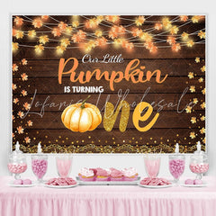 Lofaris One Little Pumpkin Is Turning Photo Backdrop for Baby Shower