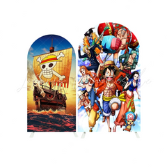 One Piece Theme Birthday Party Arch Backdrop Wall Cloth Cover