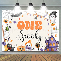 Lofaris One Spooky Boo Halloween Theme 1St Birthday Backdrop