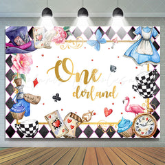 Lofaris Onederland Magician Black Rhombus 1st Birthday Backdrop