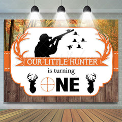 Lofaris Our Little Hunter Is Truning One 1St Birthday Backdrop