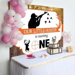 Lofaris Our Little Hunter Is Truning One 1St Birthday Backdrop