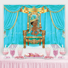 Lofaris Our Little Prince Bule Gorgeous Baby Shower Backdrop