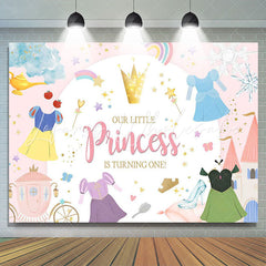 Lofaris Our Little Princess Girl 1st Birthday Backdrop