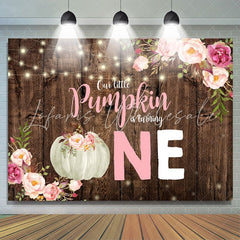 Lofaris Our little pumpkin is turning one baby shower backdrop