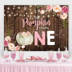 Lofaris Our little pumpkin is turning one baby shower backdrop