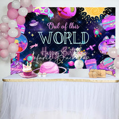 Lofaris Out Of This World Desserts Galaxy Birthday Backdrop