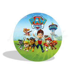 Paw Patrol Theme Birthday Party Round Backdrop Cover Plinth Cover