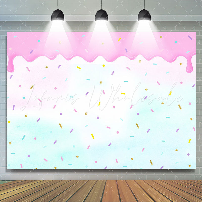 Lofaris Pink and Green Candy Themed Happy Birthday Backdrop