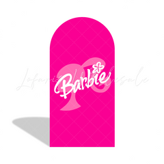 Pink Barbie Head Happy Birthday Party Arch Backdrop Wall Cloth Cover