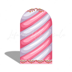 Pink Carousel Baby Shower Birthday Party Arch Backdrop Wall Cloth Cover