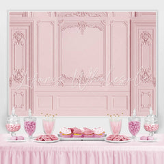 Lofaris Pink Door Theme Happy Birthday Party Backdorp For Girl