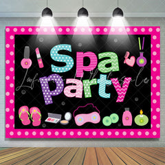 Lofaris Pink Dots Spa Party Make Up Backdrop for Girl