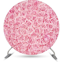 Lofaris Pink Flowers Petals Wall Round Wedding Backdrop