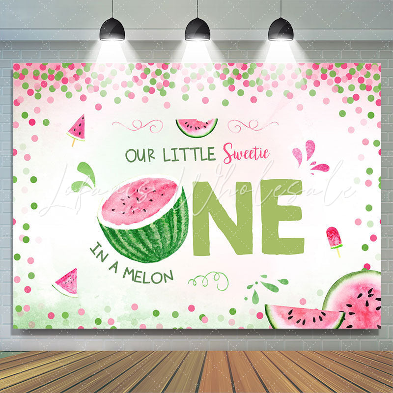 Lofaris Pink Girls 1st Watermelon Party Photoshoot Backdrop