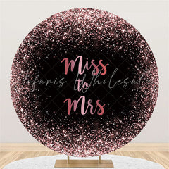 Lofaris Hot Pink Glitter Round Black Adorable Wedding Backdrop