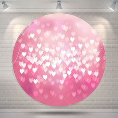 Lofaris Pink Heart Bokeh Circle Valentines Day Backdrop