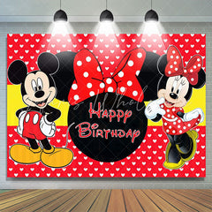 Lofaris Pink Mouse Cartoon For Kids Birthday Party Backdrop