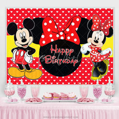 Lofaris Pink Mouse Cartoon For Kids Birthday Party Backdrop