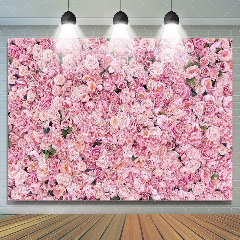 Lofaris Pink Rose Wall Background Girls Birthday Party Backdrop