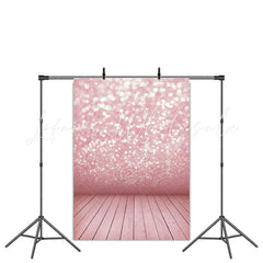 Lofaris Pink Silver Glitter Bokeh Backdrop for Birthday Party