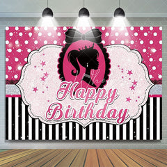 Lofaris Pink Sparkling Magenta Piano Stripe Birthday Backdrop