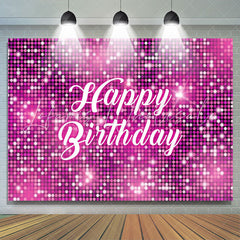 Lofaris Pink Sparkling Sequin Dance Happy Birthday Backdrop