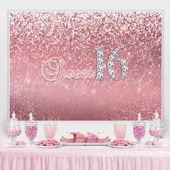 Lofaris Pink Sweet Diamond 16 Happy Birthday Backdrop Girls