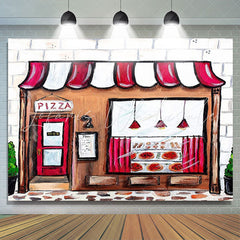 Lofaris Pizza Shop Photo Newborn Baby Shower Party Backdrop