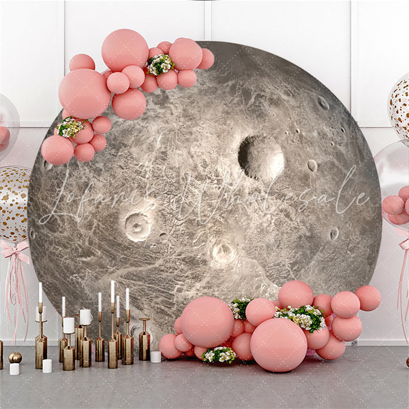 Lofaris Planet Seleno Moon Aviation Grey Circle Backdrop