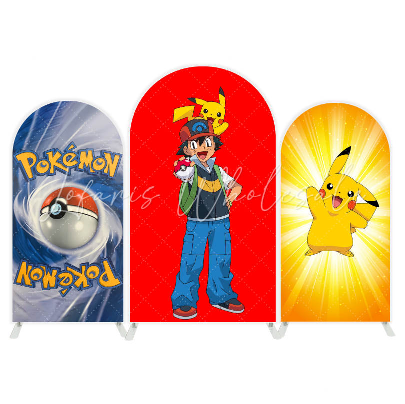 Pokemon arch Birthday Party Arch Backdrop Wall Cloth Cover