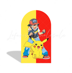 Pokemon Theme Birthday Party Arch Backdrop Wall Cloth Cover