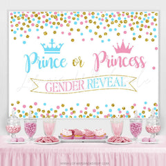 Lofaris Prince Or Princess Gender Reveal Baby Shower Backdrop