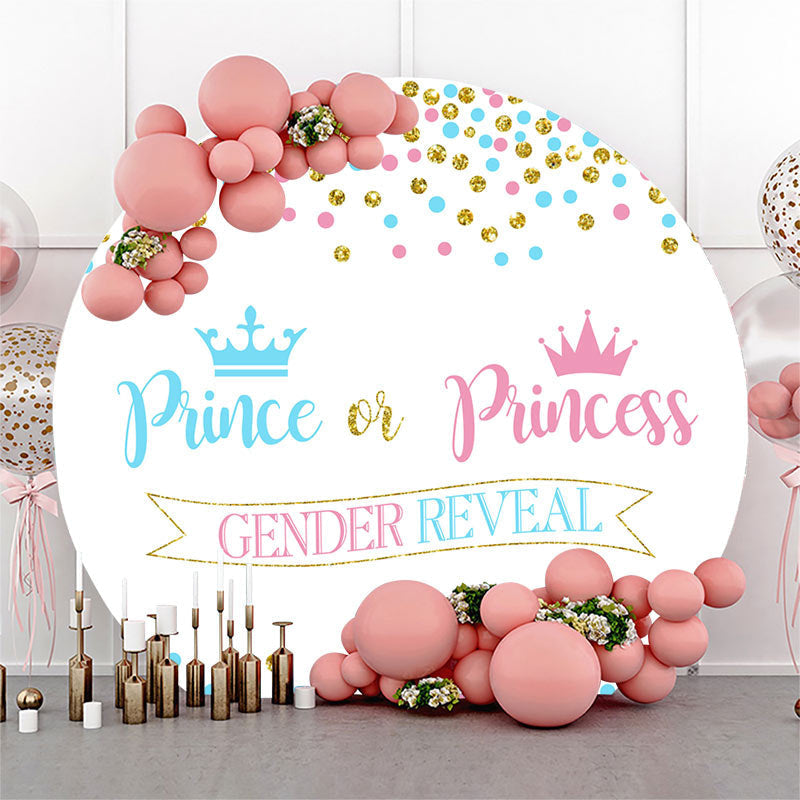 Lofaris Prince Or Princess Round Backdrop For Gender Reveal