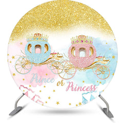 Lofaris Prince Princess Carriage Round Baby Shower Backdrop