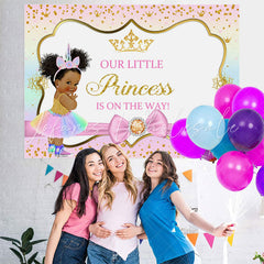 Lofaris Princess And Pink Theme Baby Shower Backdrop For Girl