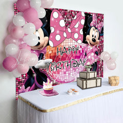 Princess Pink Mouse Backdrop For Girls Birthday Party