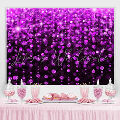 Lofaris Purple And Black Glitter Birthday Backdrop For Girl