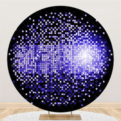 Lofaris Purple Bokeh Bright Round Black Birthday Party Backdrop