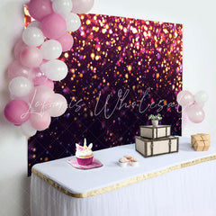 Lofaris Purple Glitter Bokeh Backdrop for Birthday Party