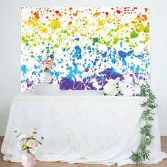 Lofaris Rainbow Color Painting Backdrop For Birthday Party