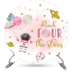 Lofaris Reach Four The Stars Round 4th Birthday Backdrop