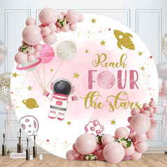 Lofaris Reach Four The Stars Round 4th Birthday Backdrop