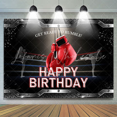 Lofaris Red Gloves Get Ready To Rumble Happy Birthday Backdrop