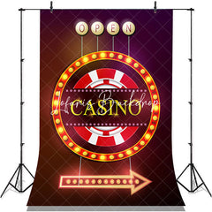 Lofaris Red Indicator Arrow Casino Open Birthday Backdrop